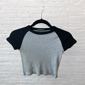 Brandy Melville // Black and Gray Crop Top